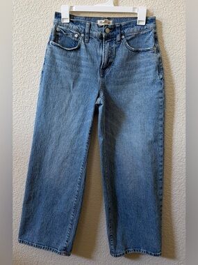 Madewell Size 27 Petite Vintage Wide Leg Denim Jeans •Enmore Wash